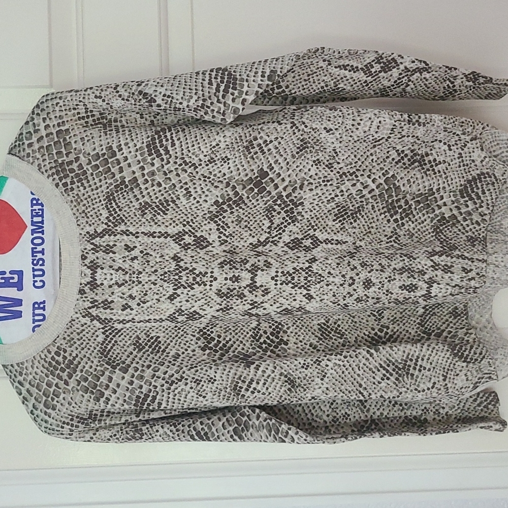 Rebecca Taylor Snake Print Cotton Top